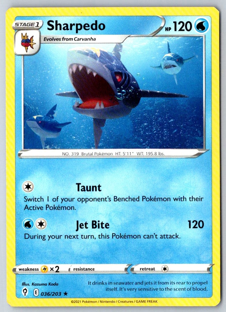 SHARPEDO 036/203 EVOLVING SKIES 2021