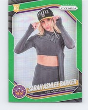2025 Panini Prizm WNBA #142 Sarah Ashlee Barker Green Prizms Los Angeles Sparks