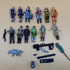 Mixed lot 1980s Vintage 3.75" GI Joe Action Figures w/ Weapons & Accessories