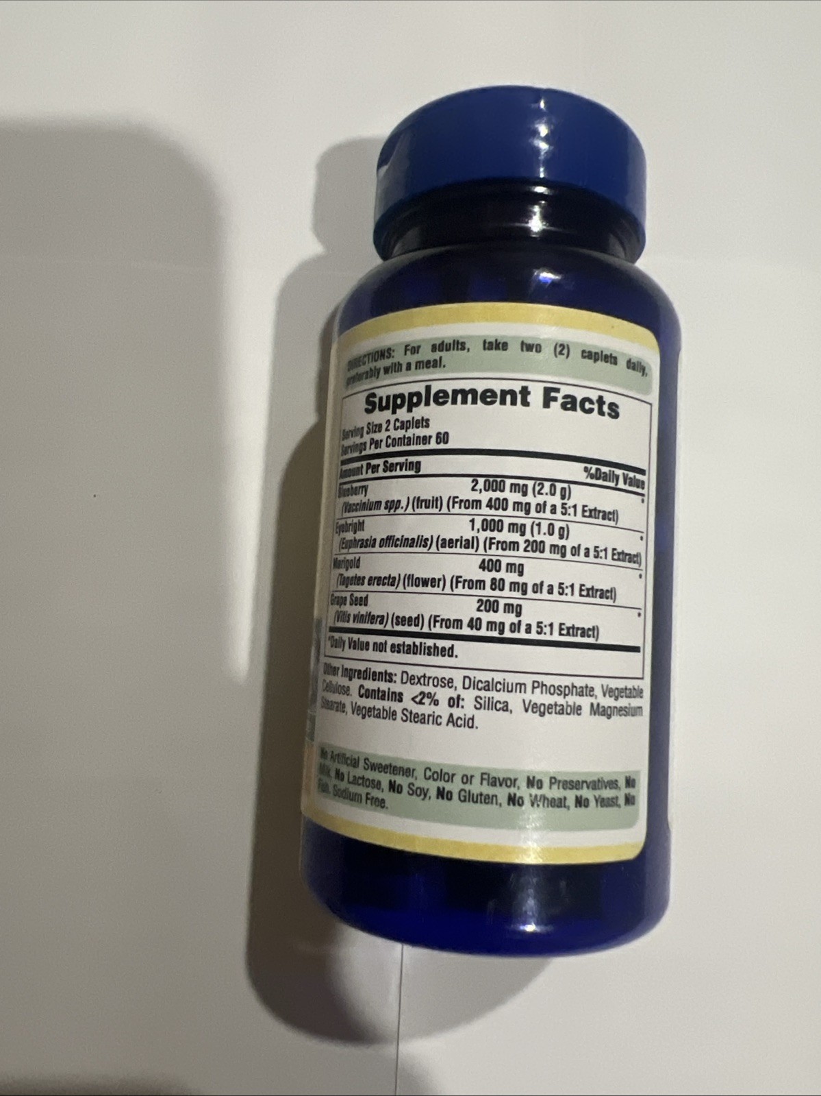 Puritan's Pride Blueberry Eyebright Complex - 120 Caplets