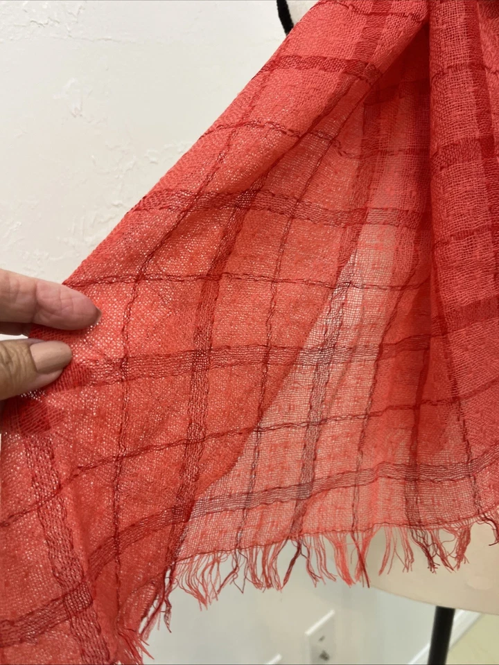 Nordstrom TARNISH Lana Coral Bufanda 78”x 26” Naranja Foto 2 de 4