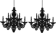 Halloween Black Chandelier Decoration Haunted House Ceiling Hanging Decor for