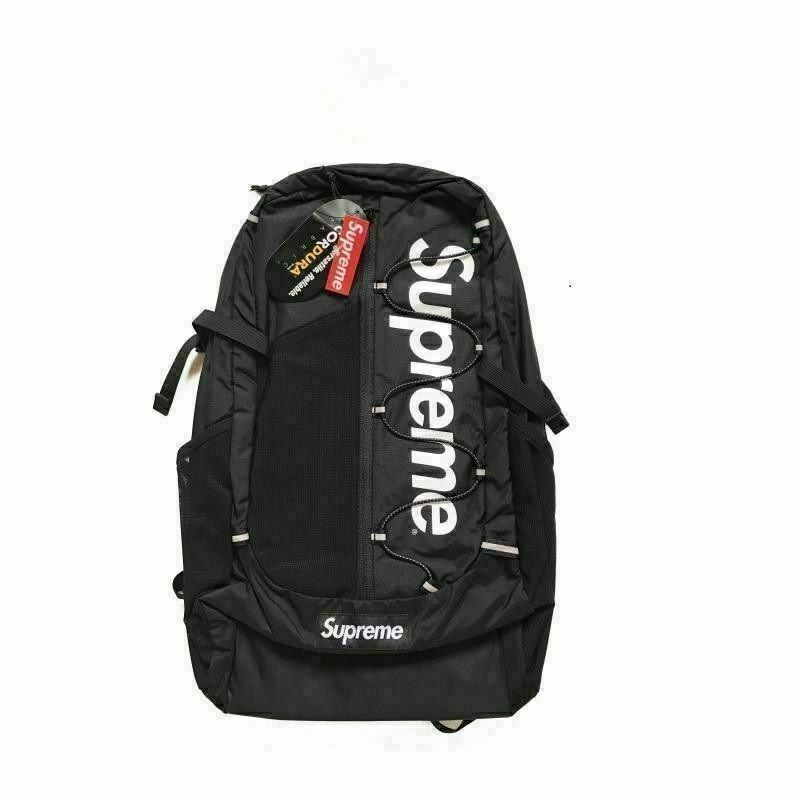 SUPREME 19ss Black Backpack Waterproof Box Logo Mountaineering