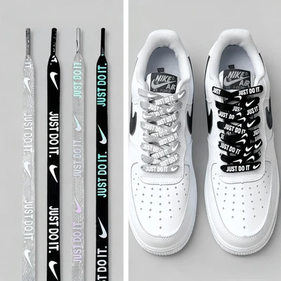 Flat Reflective Shoelaces 4 Colors Nike Jordan Dunk SB Sneakers UK FAST POST