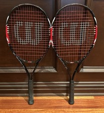 2 x WILSON FUSION XL TENNIS RACQUET 4 3/8 GRIP ORIG LEATHER GRIP WRAP