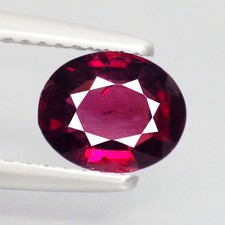 1.37 Cts MYSTICAL OVAL 7 x 6 mm NATURAL TANZANIA REDDISH PINK RHODOLITE GARNET