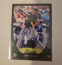 Eric Sogard Signed 2011 Bowman Baseball Card Oakland Athletics #81