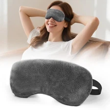 Microwave Heated Eye Mask, Steam Warm Compress for Dry Eyes, Work with Reliev...