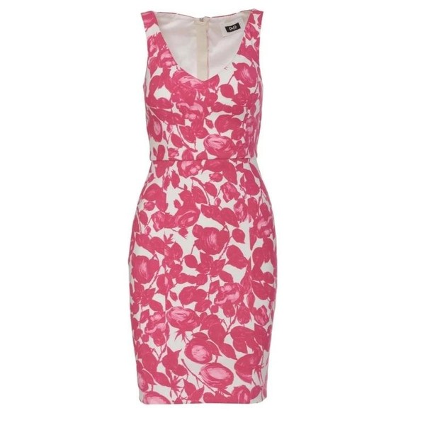 Women Dolce & Gabbana Dress Pink Cotton 42