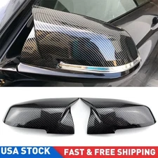 Pair Carbon Fiber Rearview Mirror Cover Cap For BMW F30 X1 F48 F49 X2 F39 Z4 G29