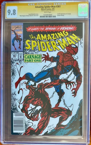 Amazing Spider-Man #361 CGC 9.8 SS Stan Lee Signed Marvel Newsstand