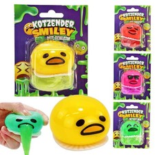 4 Stück Kotzender Smiley mit Squeeze Schleim...