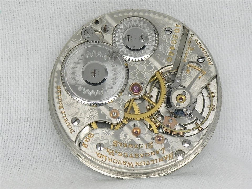 RELOJ BOLSILLO VINTAGE 16S HAMILTON 992 21 JOYAS FERROCARRIL MOVIMIENTO Y ESFERA, ¡FUNCIONANDO! Foto 4 de 4