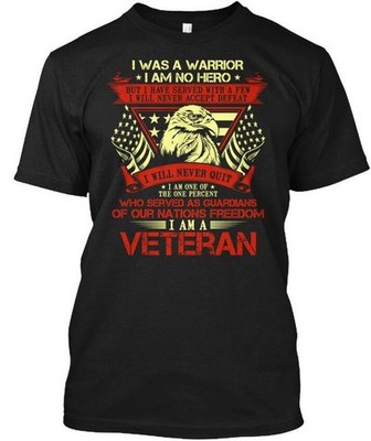 Veteran Proud Warrior Apparel T-Shirt Made in the USA Size S to 5XL