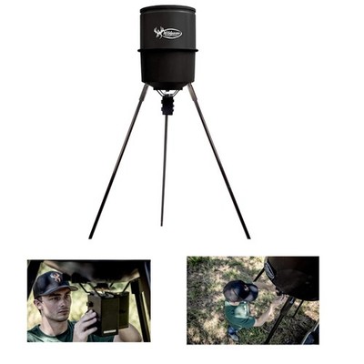 Quick-Set Deer Feeder 225 lbs with 30-ft Feed Radius & Heavy-Duty Construction
