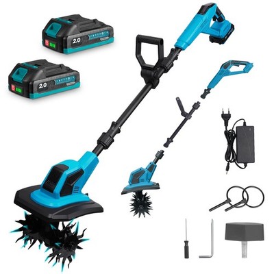 Yofidra Akku-Bodenhacke Gartenfräse 600W Motorhacke mit 23cm Breite - Grubber
