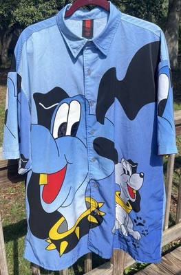 Vintage Taiga Dtek 2XL Shirt Mens Dog Print Embroidery Super Soft Bright Colors