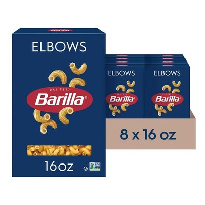 Elbows Pasta 8 Pack (16 oz each) - Kosher & Non-GMO for Delicious Italian Meals