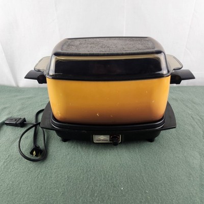 Vintage West Bend 6QT Electric Slow Cooker Model 5275 with Glass Lid Made in USA