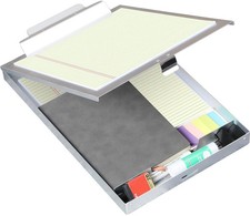 Metal Clipboard with Storage - Letter Size Aluminum Clipboards, Heavy Duty Stora