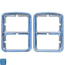 1976-77 Chevelle Malibu El Camino Chrome Headlamp Bezel Pair Gm 356463 356464 1976-77 Chevelle Malibu El Camino Chrome Headlamp Bezel Pair Gm 356463 356464