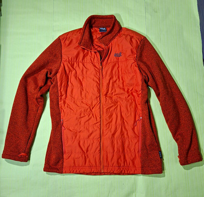 Jack Wolfskin Herren Fleecejacke Stormlock 3in1 System Orange M mit Taschen