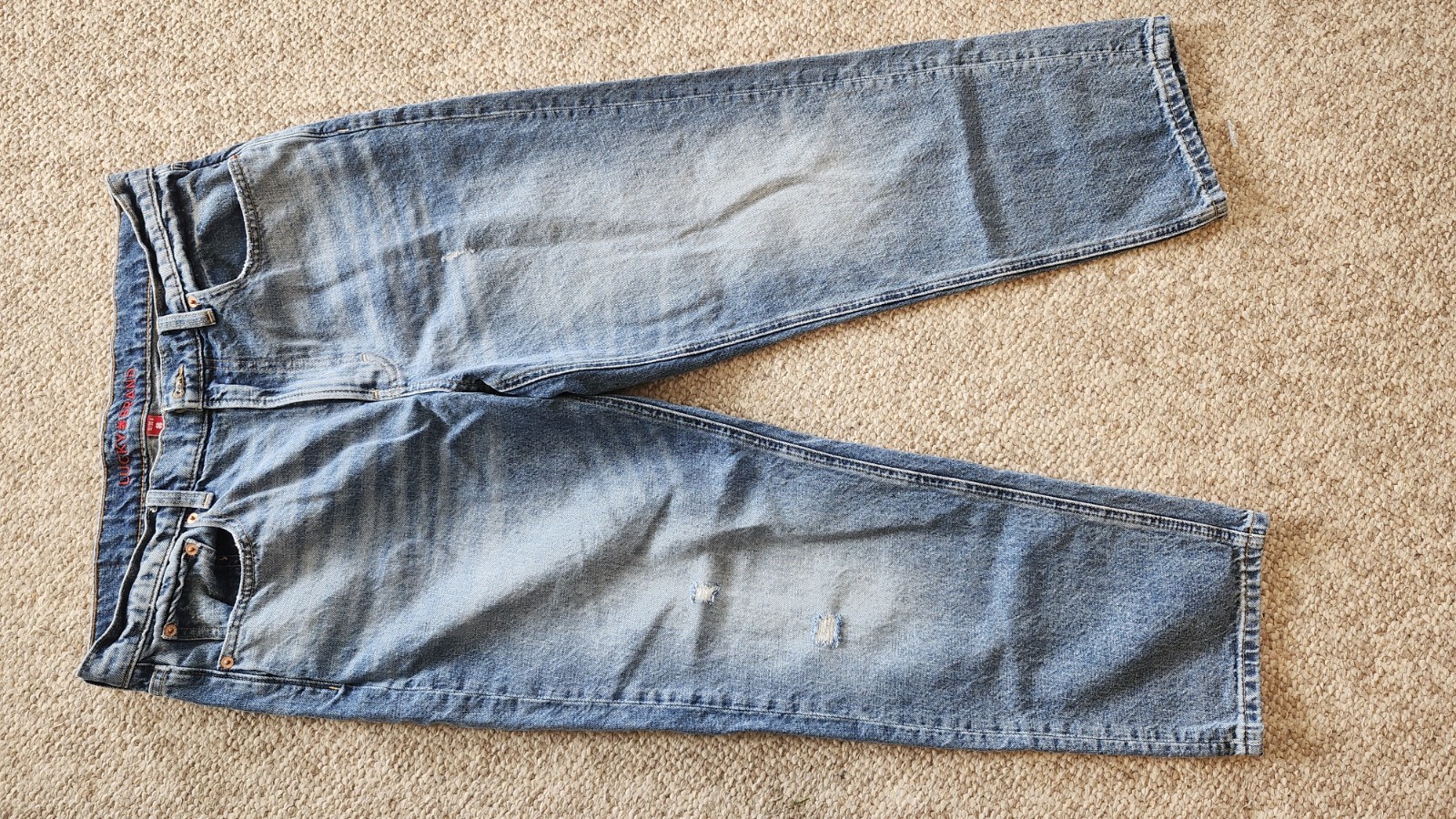 Lucky Brand Boy Mid Rise Relax Straight Leg Jeans Blue Women’s Size 10 / 30