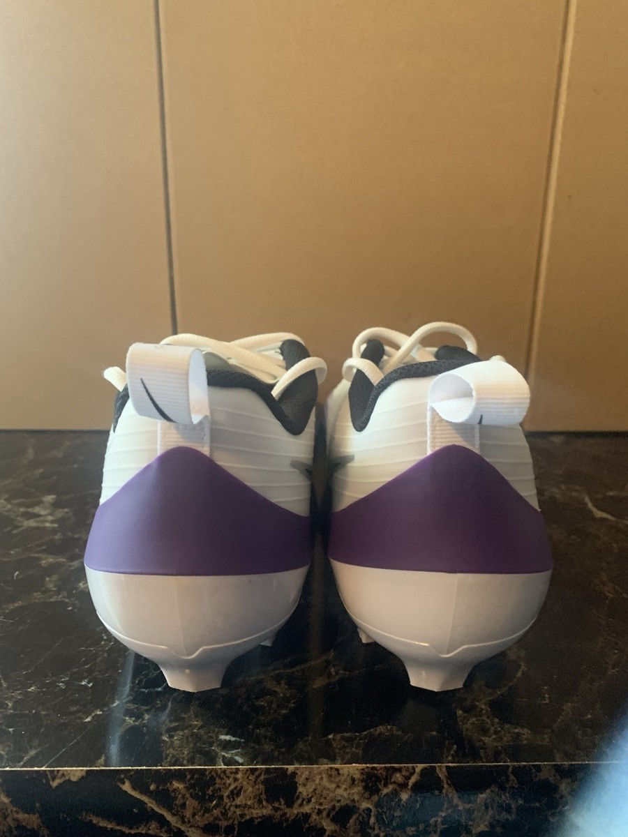 Nike Vapor Speed 3 Football Cleats White Purple Black Sz 8  display picture 1