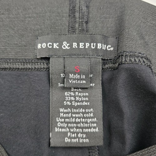 Pantalones ajustados negros Rock & Republic para mujer de cuero sintético talla S - Imagen 10 de 11