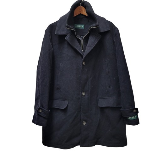 Lauren Ralph Lauren Men's Wool-Blend Bib Overcoat Size Large Excellent Condition - Picture 2 of 10