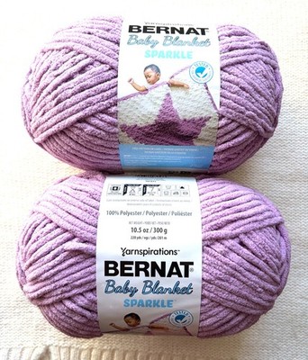 2 Knäuel x 300g Bernat Decke Glitzergarn: Planetary Purple Sparkle