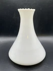 Vintage White Milk Glass Angle Oil Lamp Replacement Shade 5.25” Fitter