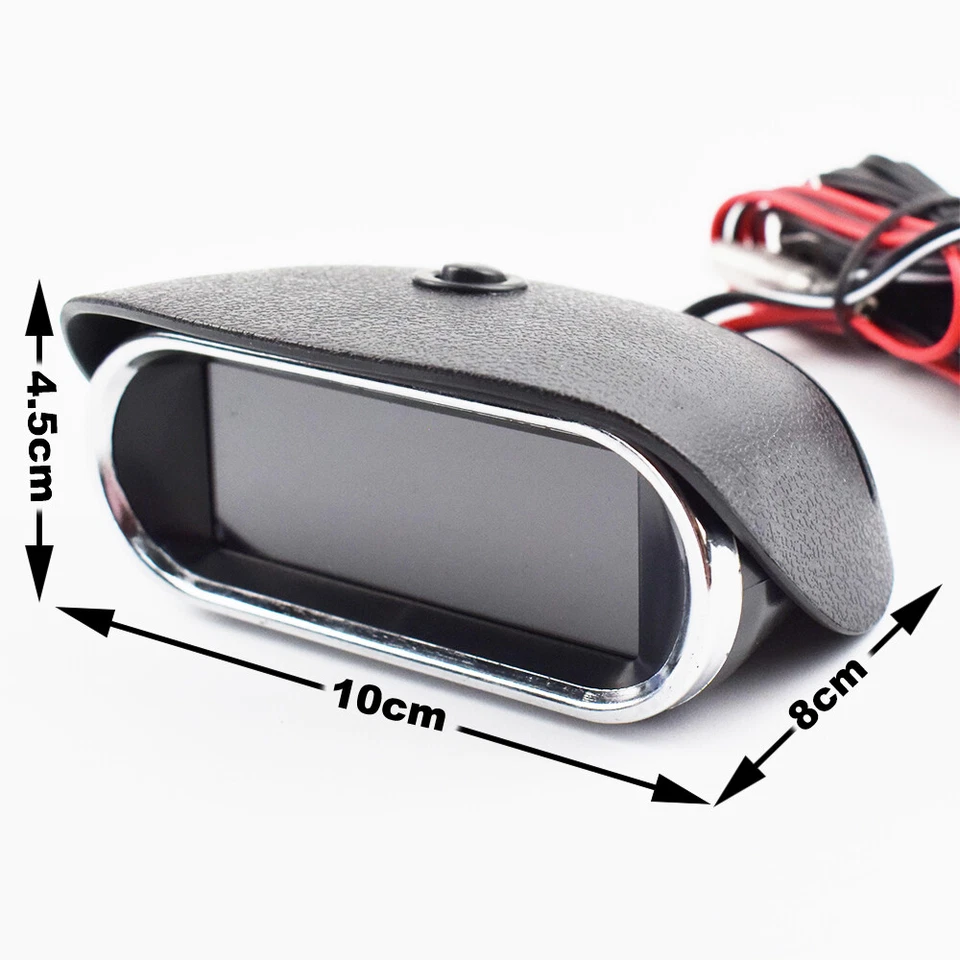 2 In 1 Water Temp Temperature Car Gauge Digital LCD Voltmeter Alarm W Sensor,1/8 Foto 2 de 4