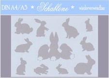 Schablone-INDIVIDUALISIERBAR- A4-A3-Ostern-Hase-Rabbit-7206