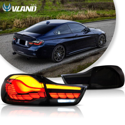 VLAND LED Tail Lights Smoke For 14-20 BMW M4 F32 F33 F36 F82 F83 GTS OLED Style
