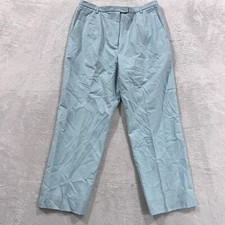 Vintage Pendleton Slacks Pants 16W Womens Virgin Wool Light Blue Trousers Pocket