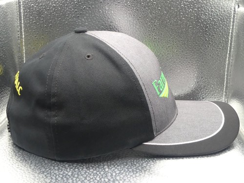FarmTalc Gray Black Green Yellow White U.S.A. Farm Advertising Snapback Hat Cap - Picture 4 of 13