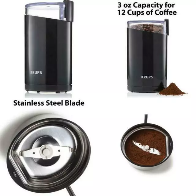 Adjustable Coffee Grinder Electric 3 Grind Settings , 12 Cup/3oz