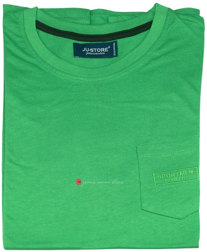 Maglietta mezza manica corta TAGLIE FORTI t shirt cotone con taschino da M a 5XL - Foto 3 di 25