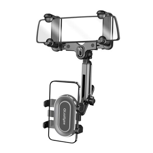 Rearview Mirror Phone Holder for Car - Adjustable Multifunctional