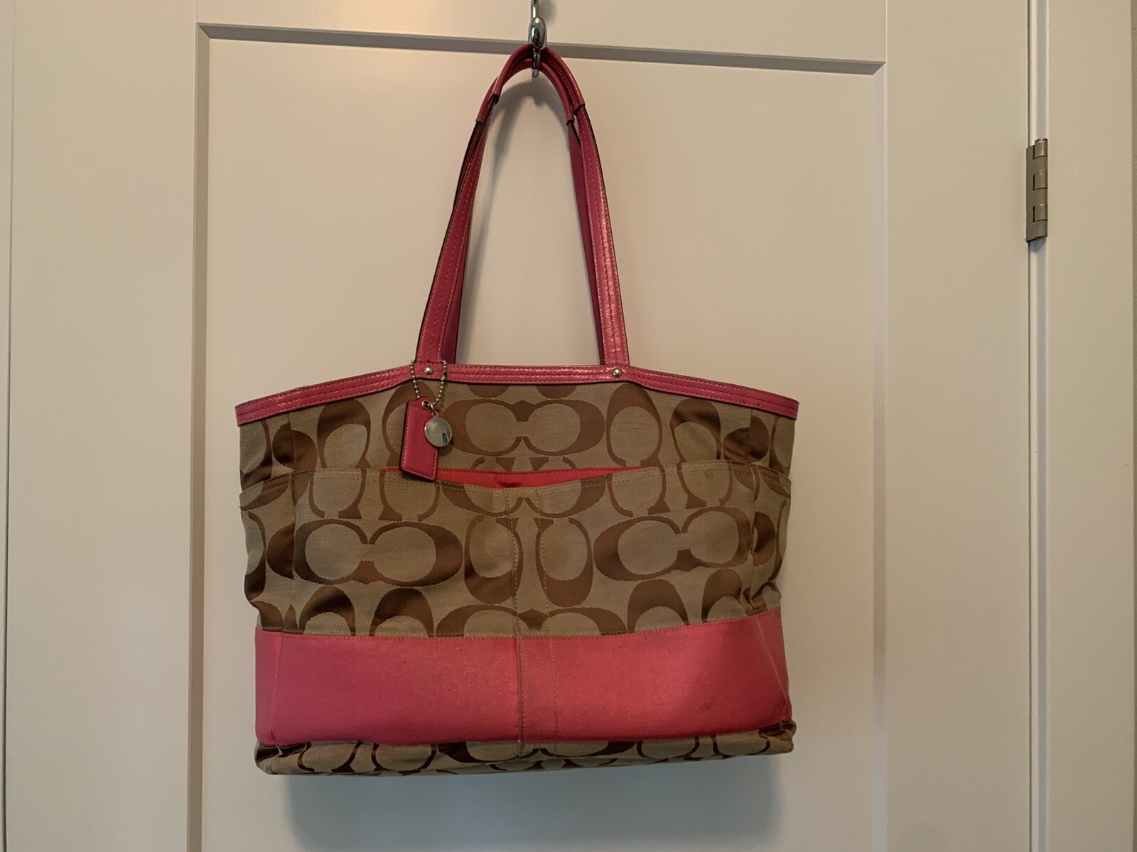 hot pink diaper bag