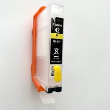 Canon CLI-42 Yellow Y Empty Flushed, drilled w/Clip-Plug Free Shipping
