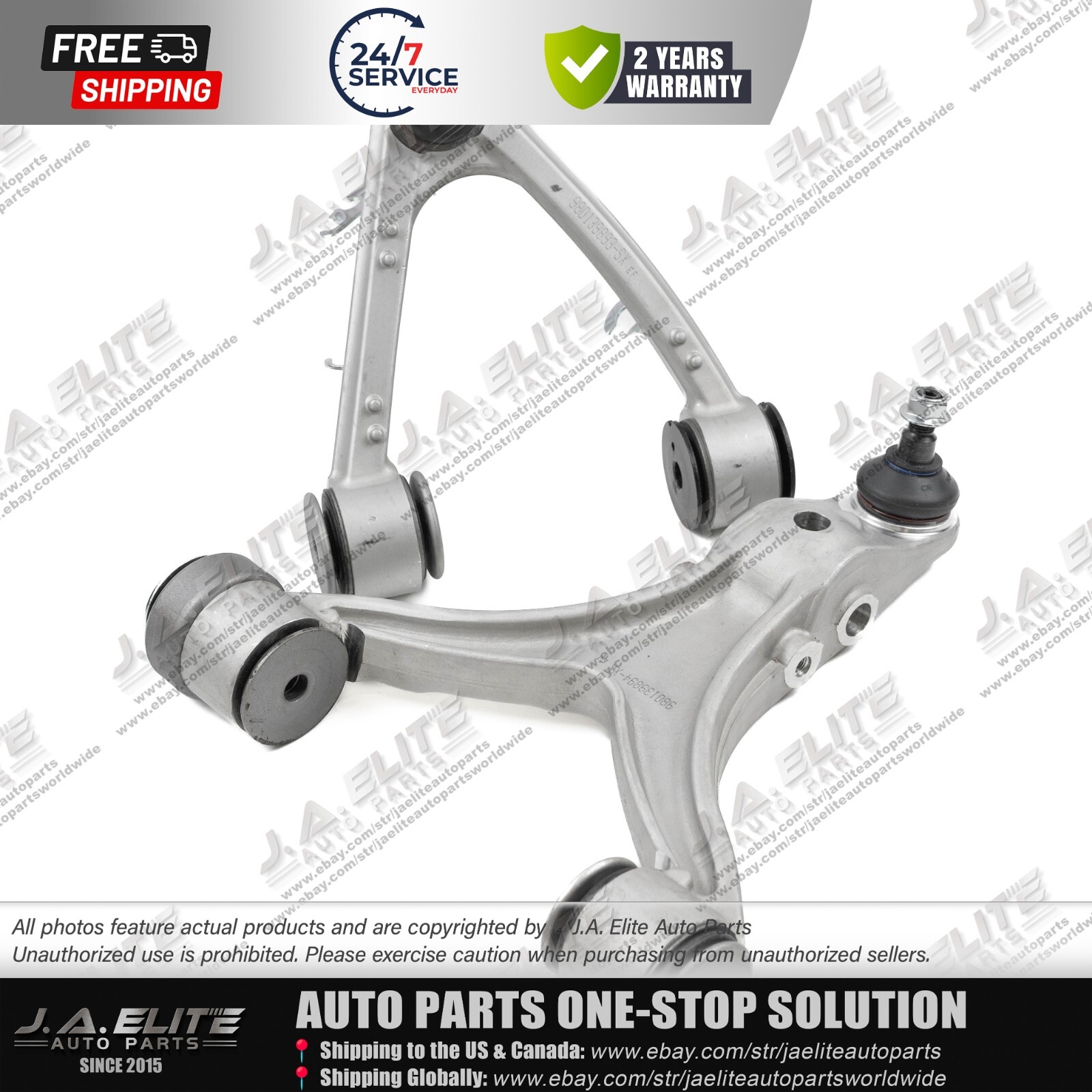2pcs Front Right Upper Lower Control Arm Kit fit Maserati Quattroporte(06-08) GT