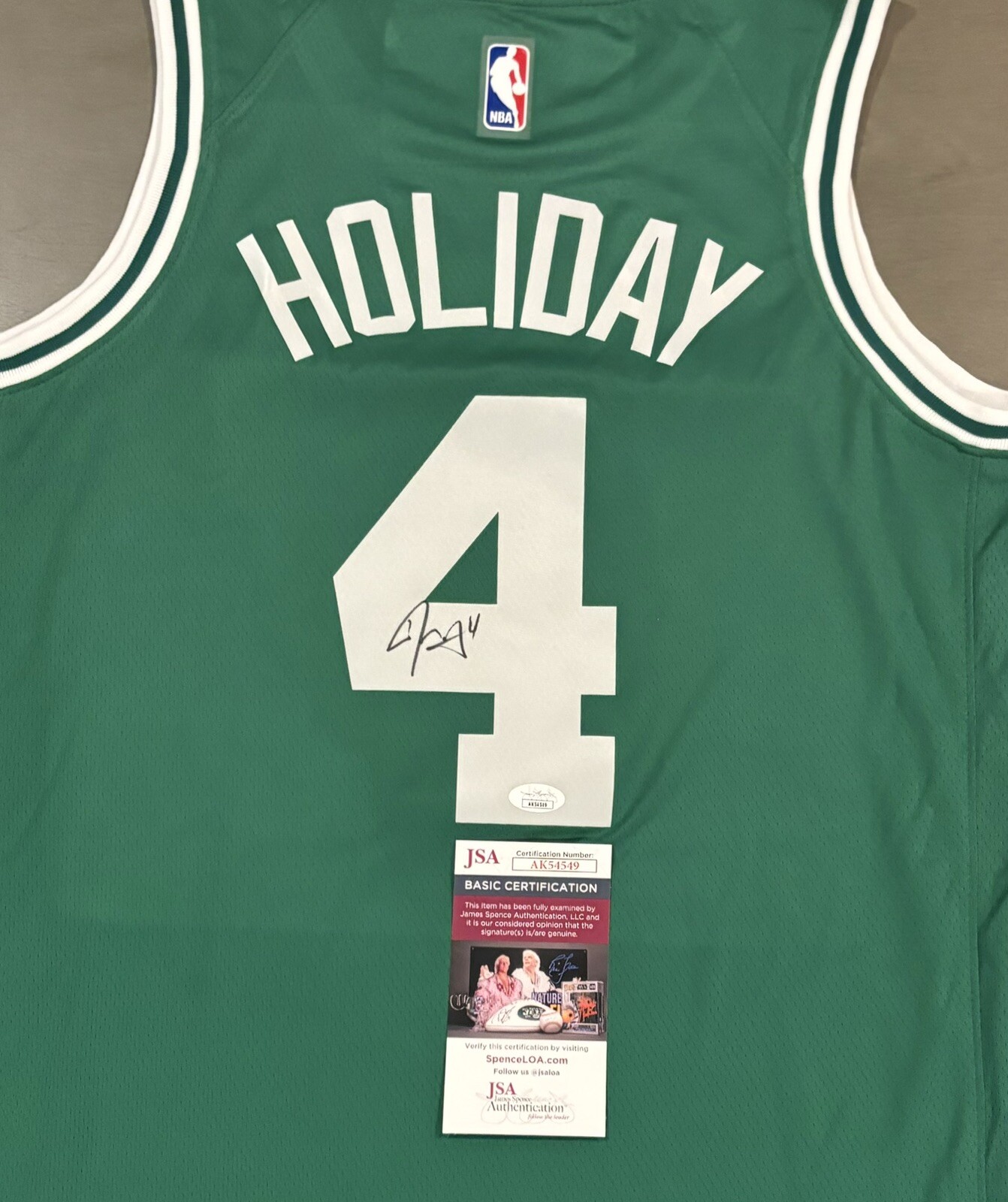 Jrue Holiday Autographed Signed Boston Celtics JSA Certified Jersey 