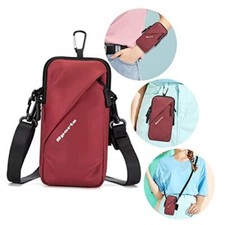 Cell Phone Holder, Small Crossbody Shoulder Holsters Bag with Arm Band, RED