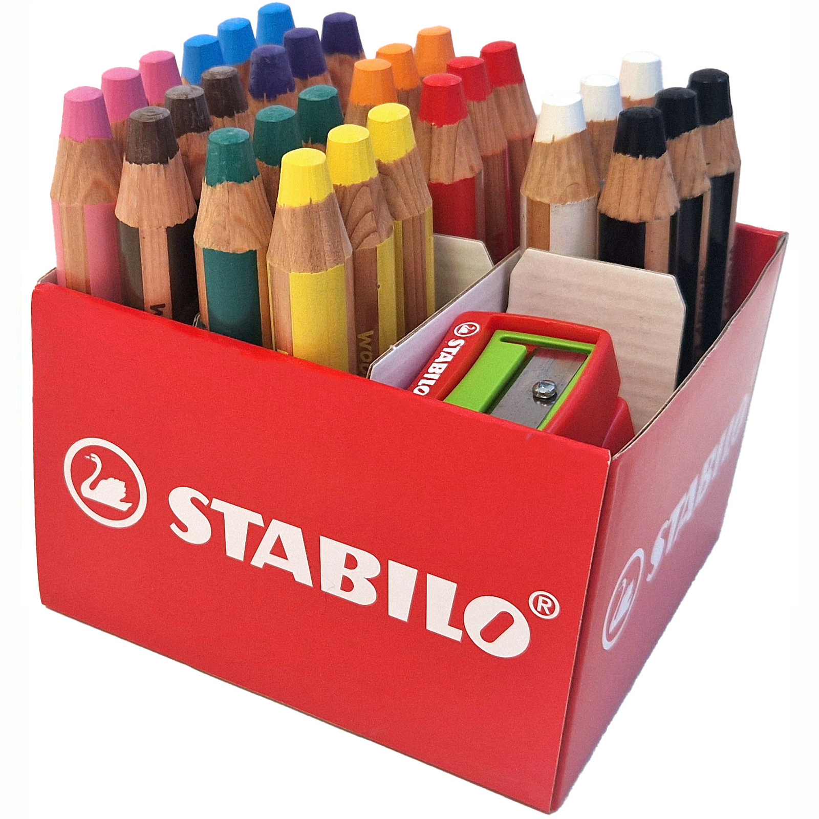 Multi-Talented Pencil - STABILO woody 3 in 1 - Classpack of 30 Assorted Colours