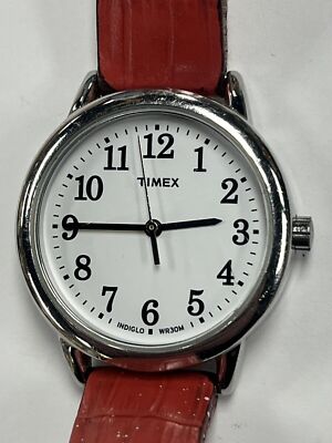 Timex Large Dial Easy To Ready White Dial Quartz Ladies Watch NEEDS BAND