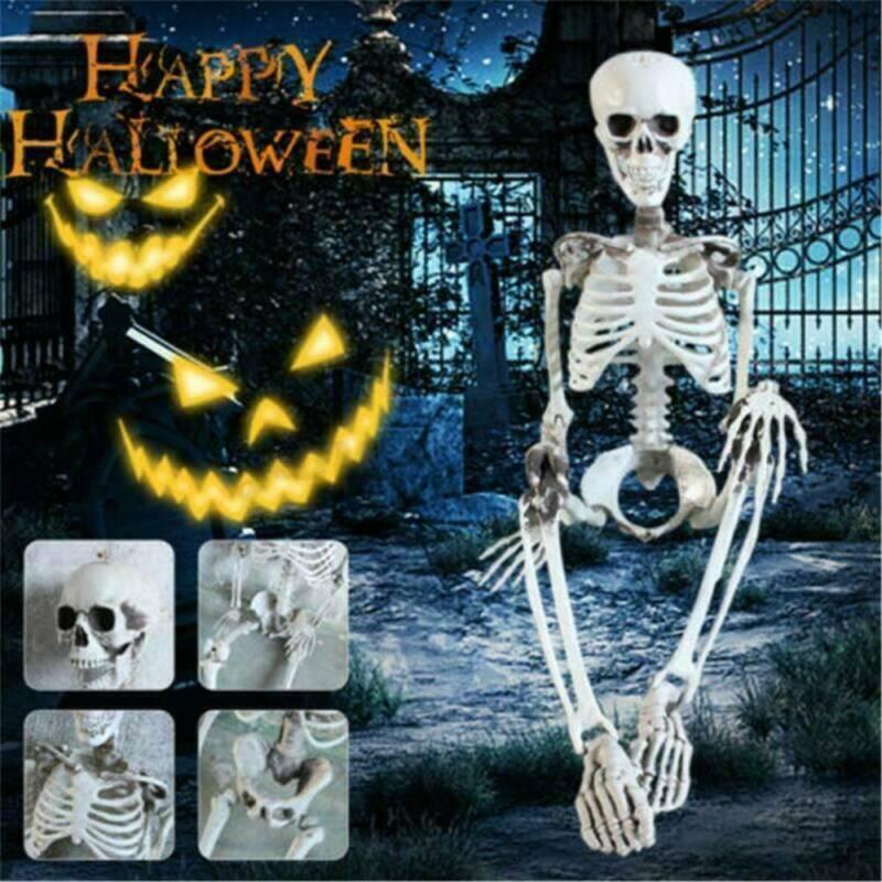 Halloween Human Skeleton Oversized Poseable Full Life Size Decoration