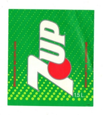 Dänemark - Vintage Getränketikett - 7 Up
