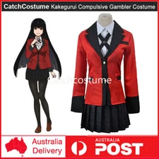 Anime Kakegurui Compulsive Gambler Yumeko Jabami Cosplay Costume Uniform Outfits